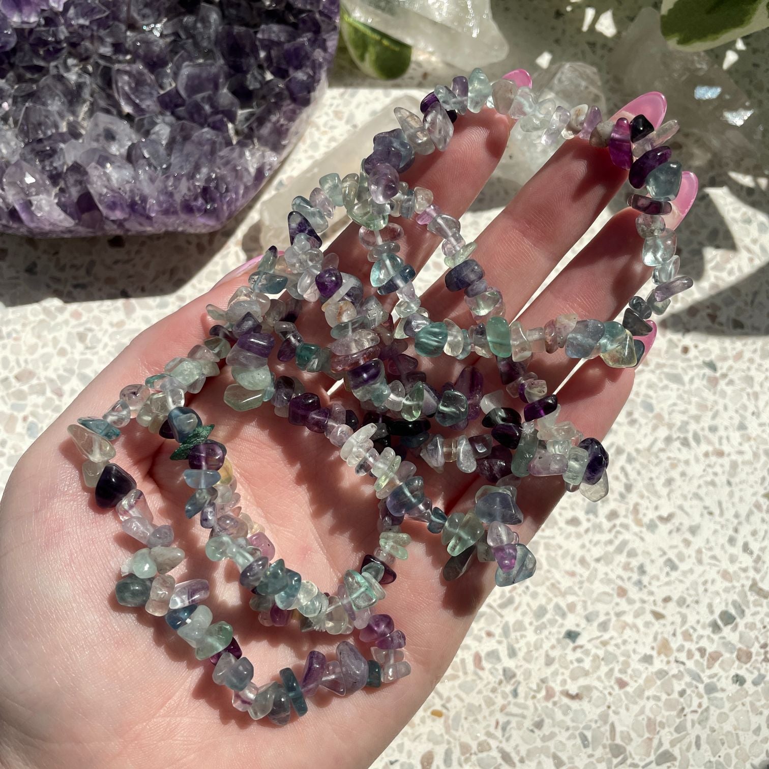 Fluorite Chip Bracelet Q1/A Fluorite Chip Bracelet Q1/A